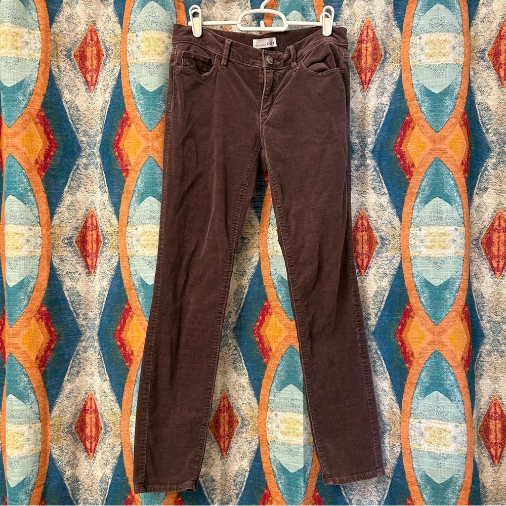 LOFT Modern Skinny Gray Corduroys.
